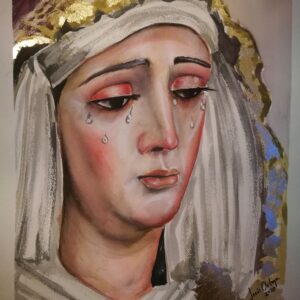 Acuarela original de la Virgen de la Victoria de Sevilla