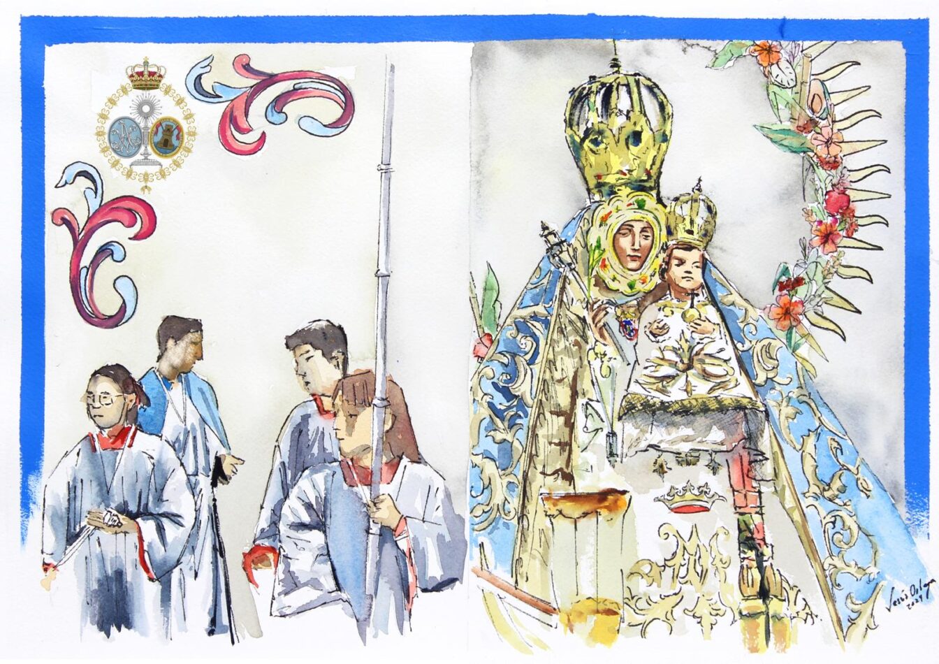 tarjeta de sitio para la Hermandad de la Virgen de la Cabeza.