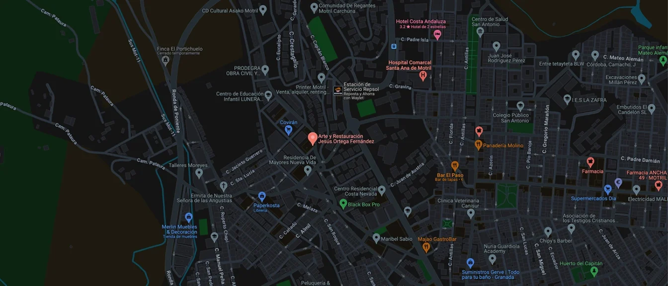 Localización de Jesús Ortega Fernández - Arte y Restauración en Google Maps